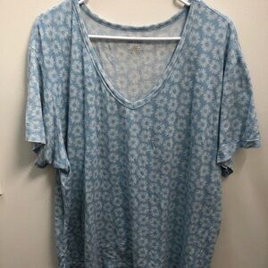 Blue Floral Women's Top